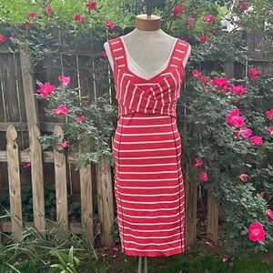 Jessica Simpson Striped Coral and White  Bandage Size M
